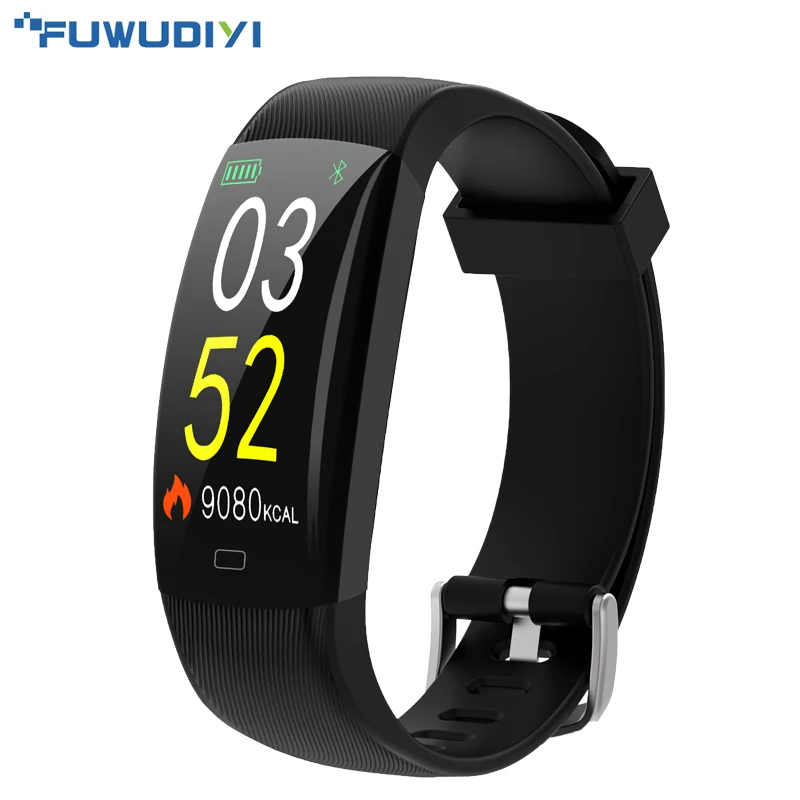 

FUWUDIYI IP68 Waterproof Smart Color Screen Sports Bracelet Heart Rate Sleep Monitoring Fitness Bracelet Men for Android IOS