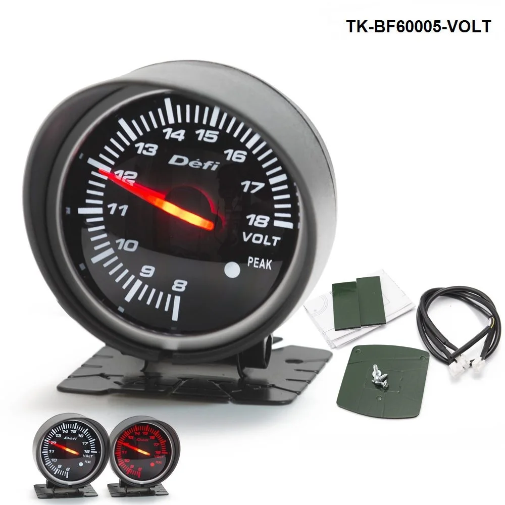 

HQ 60mm DF BF auto Car Volt Gauge MeterRed & White 2colors Light For Ford Mustang GT Cobra 94 TK-BF60005-VOLT