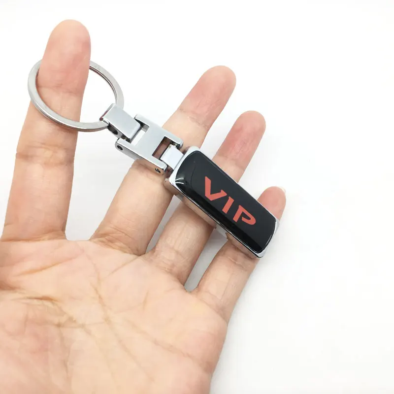 

Car Styling 3D Metal VIP Holder Car Key Chain Key Rings Gift Creative Auto Decoration Keyring KeyChain ring Accessories