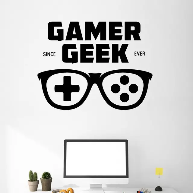 game handle glasses sticker gamer decal gaming posters gamer vinyl