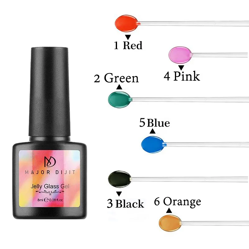 10ml UV LED Gel Varnish Candy Colors Glass Gel Nail Polish Jelly Gem Gel Lacquer UV Lamp Soak off UV Gel Nail Polish