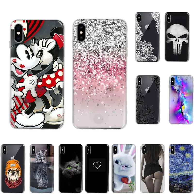 

Painted TPU Case For Apple iPhone X XS Max XR Retro Camera Battery Clear Silicone Cover For iPhone 8 7 6 6S Plus 5 5S SE Case