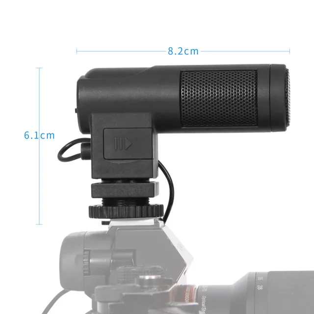 BOYA BY-V01 Stereo Condenser Microphone w/ Windshield for Canon 5D II 5D3 7D 6D 70D 60D 600D 650D DSLR