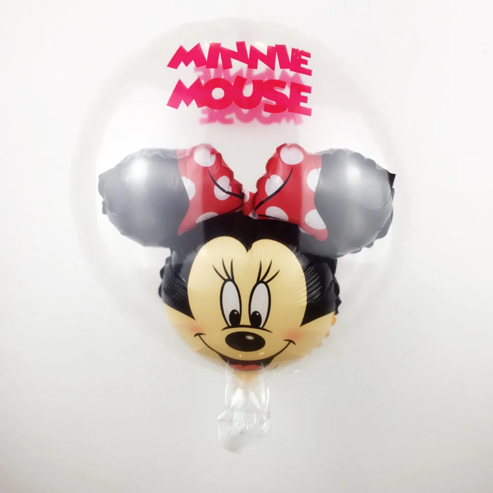 

TSZWJ k-026 Free Shipping transparent Mickey Minnie alum balloon children's toys party decoration birthday balloons wholesale