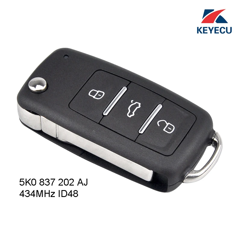 INEEDUP 4D0837231E Key Fob Keyless Entry Remote Key Fob Case X1 fits 02-04 Volkswagen Beetle 01-04 Volkswagen CC 