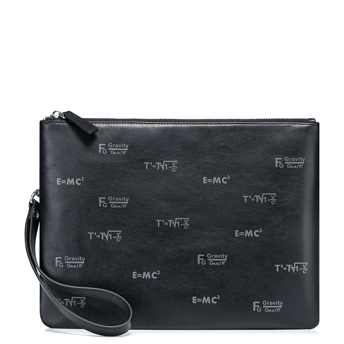 Genuine Leather 2017 New Pinting Horizontal Envelope Bag Black