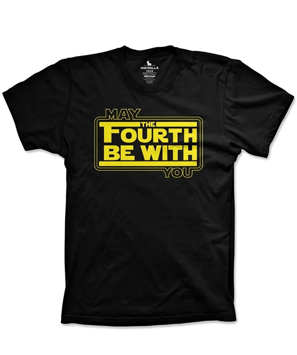 Custom Tee Shirts Short Sleeve Summer Crew Neck Mens The Fourth  Tee Shirt