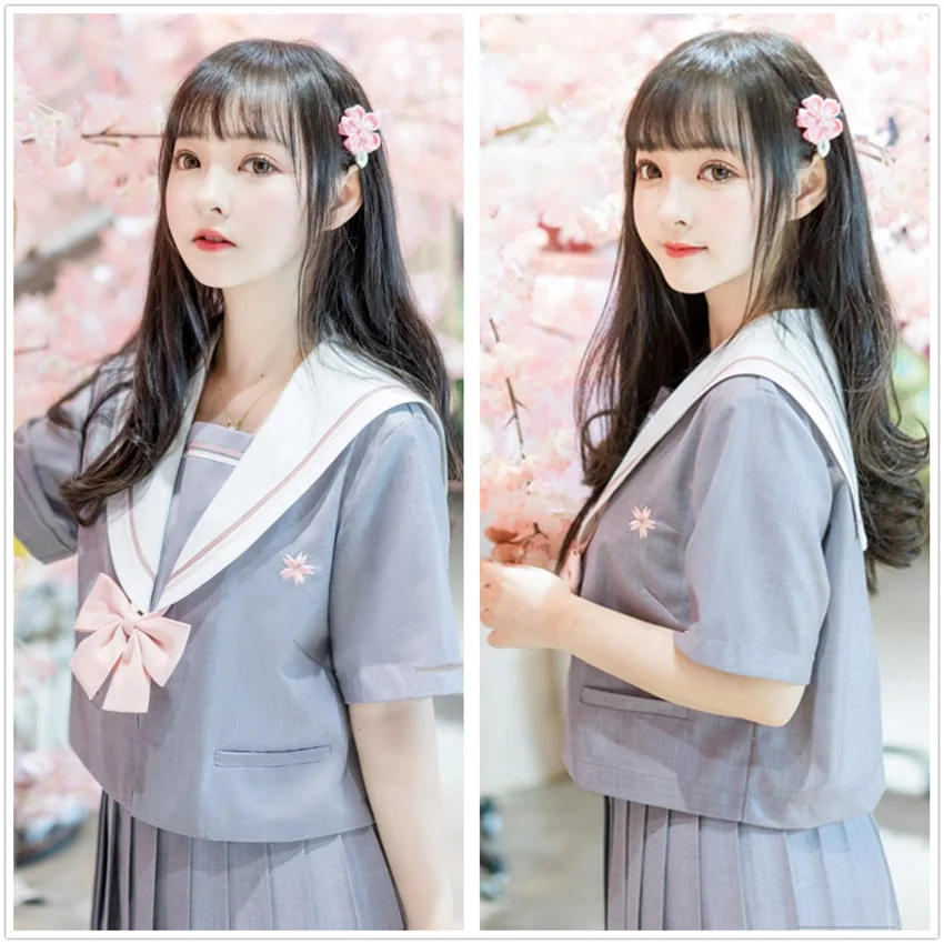 Japanese School Uniform for Woman High School Student Girls JK Suit Blouse Pleated Skirt Sailor Cosplay Costumes