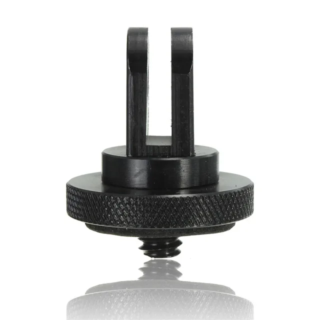 Black Mini Tripod Screw Mount Adapter With 1/4" Screw Thread Monopod