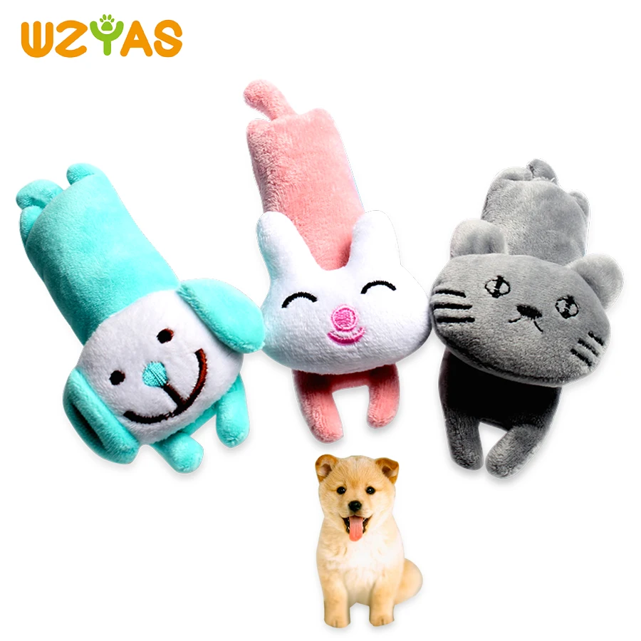 16cm Cartoon Dog Toy Soft Brinquedo Interativo Para Cachorro Toy for Dogs Pet Animal Rabbit Plush Dog Toys Squeaky Fleece 1Pcs