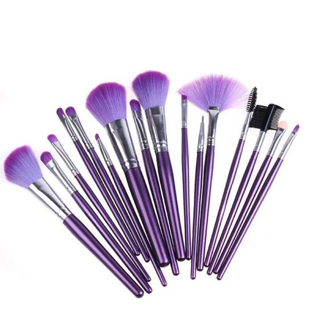 

16pcs Makeup Brush Professional Cosmetics Brushes Eyebrow Eye Brow Powder Lipsticks Shadows Make Up Tool Kit Pouch Bag 190