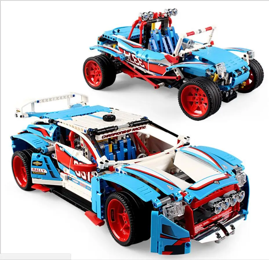 

1005pcs Technic Series Refit Chrome Front Bumper Rally Car Set Compatible 42077 Building Blocks Bricks Toys For Children