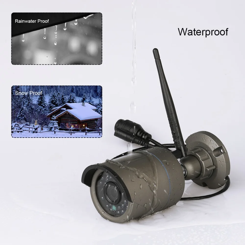 Techage 4CH 1080P Wireless 2MP Wifi Security Camera System 12 inch LCD Monitor NVR HD Audio Record