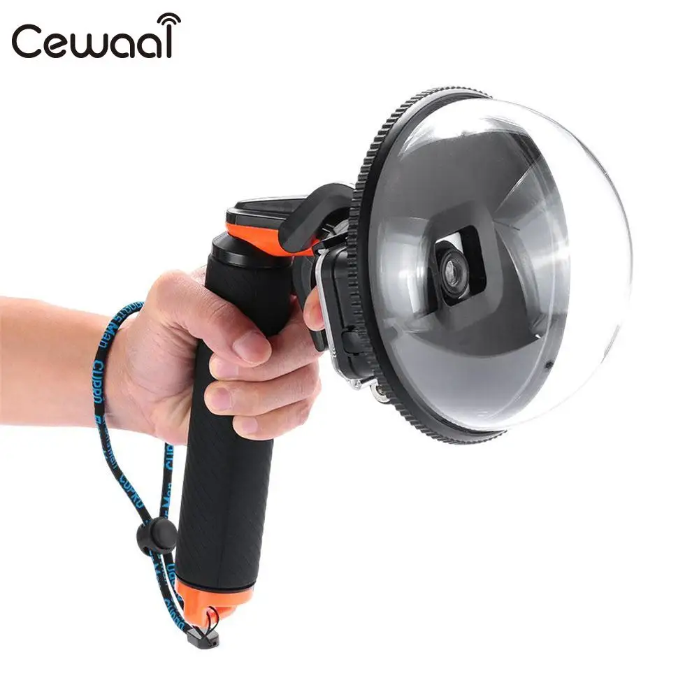 

Cewaal Professional 5" Underwater Diving Cam Fish Eyes Lens Dome Port Cover Shell for Gopro Hero 5 Camera Black