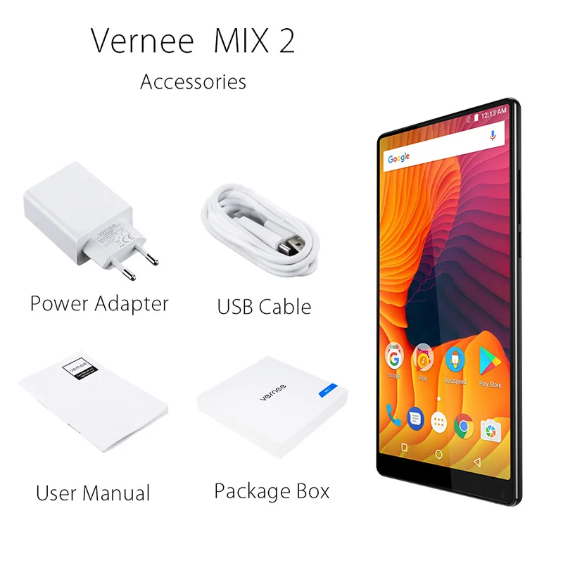 Vernee mezclar 2 4G LTE 18:9 teléfono móvil Android 7,0 Helio P25 Octa Core 4 + 64 Smartphone 6 pulgadas 2160*1080 de la huella digital de 2 Cámara