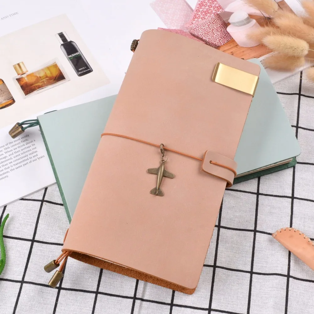 Handnote Genuine Leather Notebook With 3 Inserts PVC Pocket Handmade Travel Journal Pure Fresh Style Diary Sketchbook Planner Handnote Genuine Leather Notebook With 3 Inserts PVC Pocket Handmade Travel Journal Pure Fresh Style Diary Sketchbook Planner