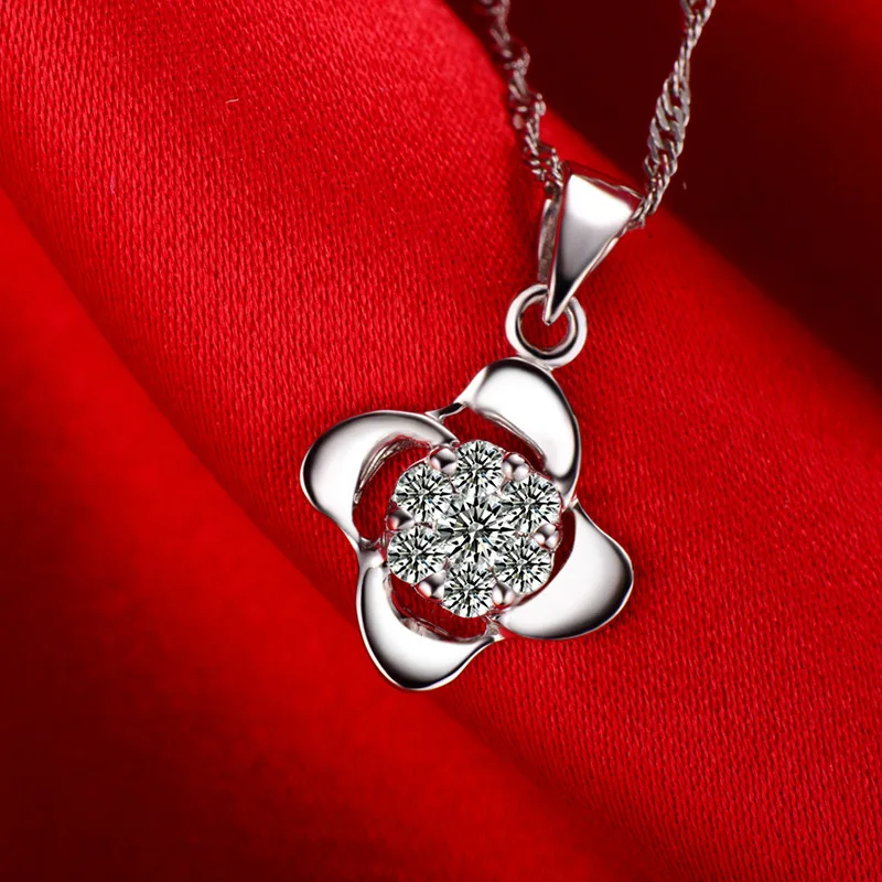 

0.12ct/center stone+0.18ct/side stone Handmade 18K Gold Natural Diamond Pendant Necklace for Women Wedding- Free DHL Shipping
