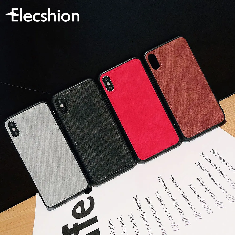 

Magnetic Cloth Case For iPhone 7 8 plus XR XS Max Soft Silicone Ultra-thin Fabric Cloth Texture Cases For iPhone X XS 6 6s Cover