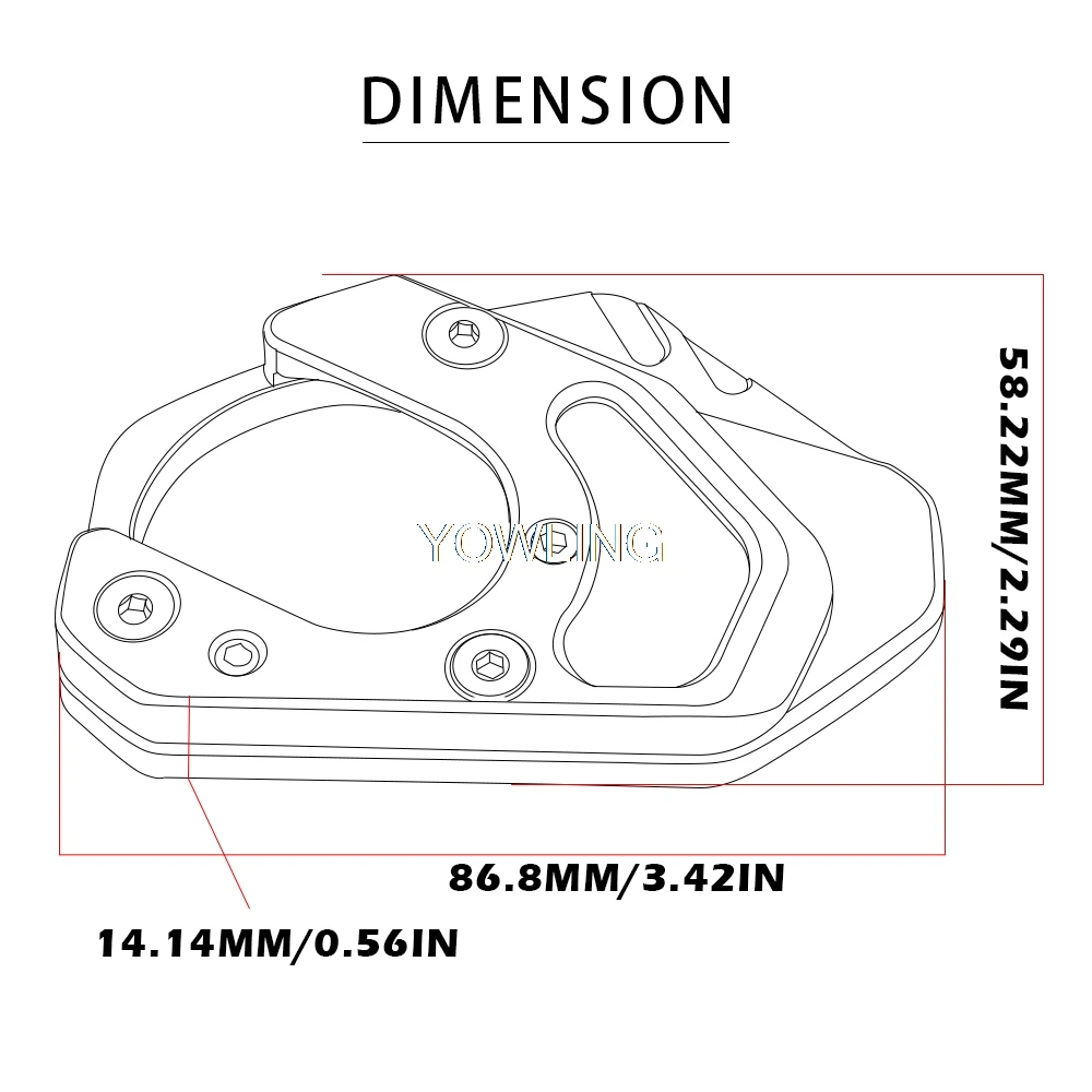 Подставки колодки мотоцикл пластина для подножки Pad Non-slip боковая стойка для KTM DUKE RC 125 200 390 2013