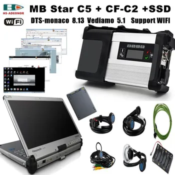 

Full set car diagnostic tools for Benz High quality MB star C5 i5 4g laptop cf-c2 and Latest software 2020.06v xen.try DTS 8.16