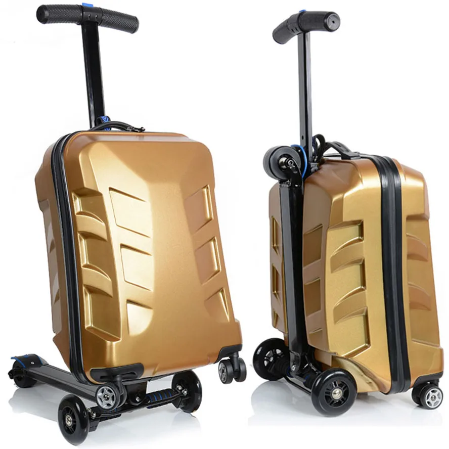 New fashion british style skateboard rolling diamond luggage 21 inch business men trolley suitcases bag student travel trunk
