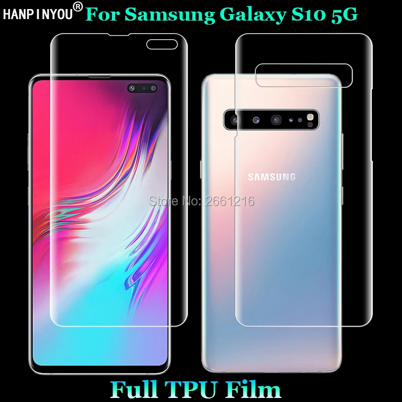 Защитная пленка для Samsung Galaxy S10 2 шт. = Передняя и задняя тонкая мягкая