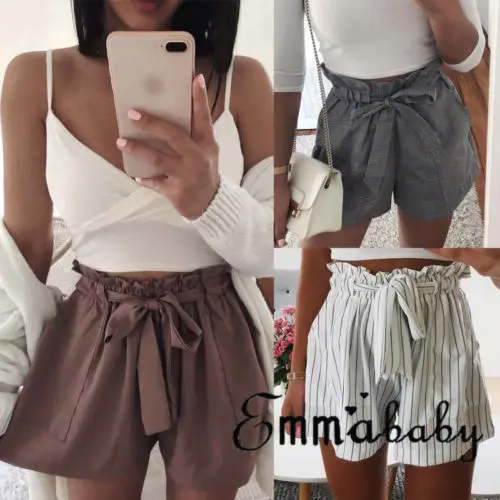 plaid shorts womens high waisted