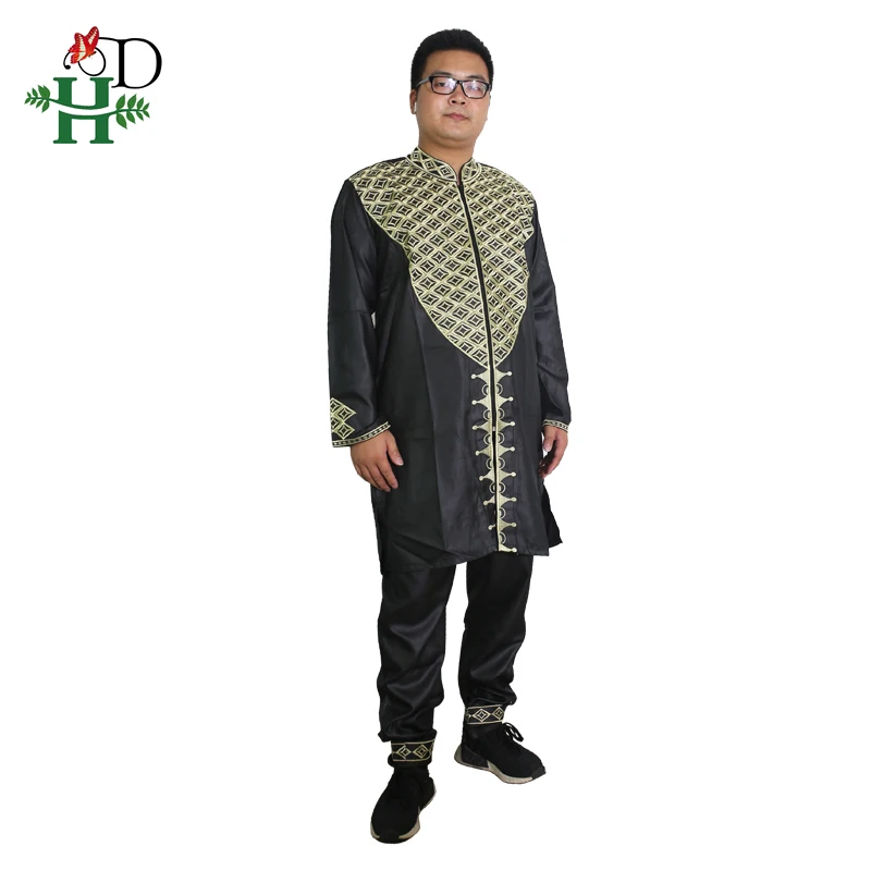 H & D Dashiki/мужская одежда Bazin Riche Одежда в африканском стиле Ropa Africana Hombre Комплект из