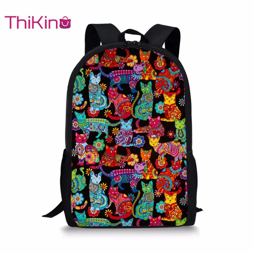 

Thikin Library book School Bag for Teenager Boys Backpack Girls Travel Luggage Package Shopping Shoulder Bag Women Mochila