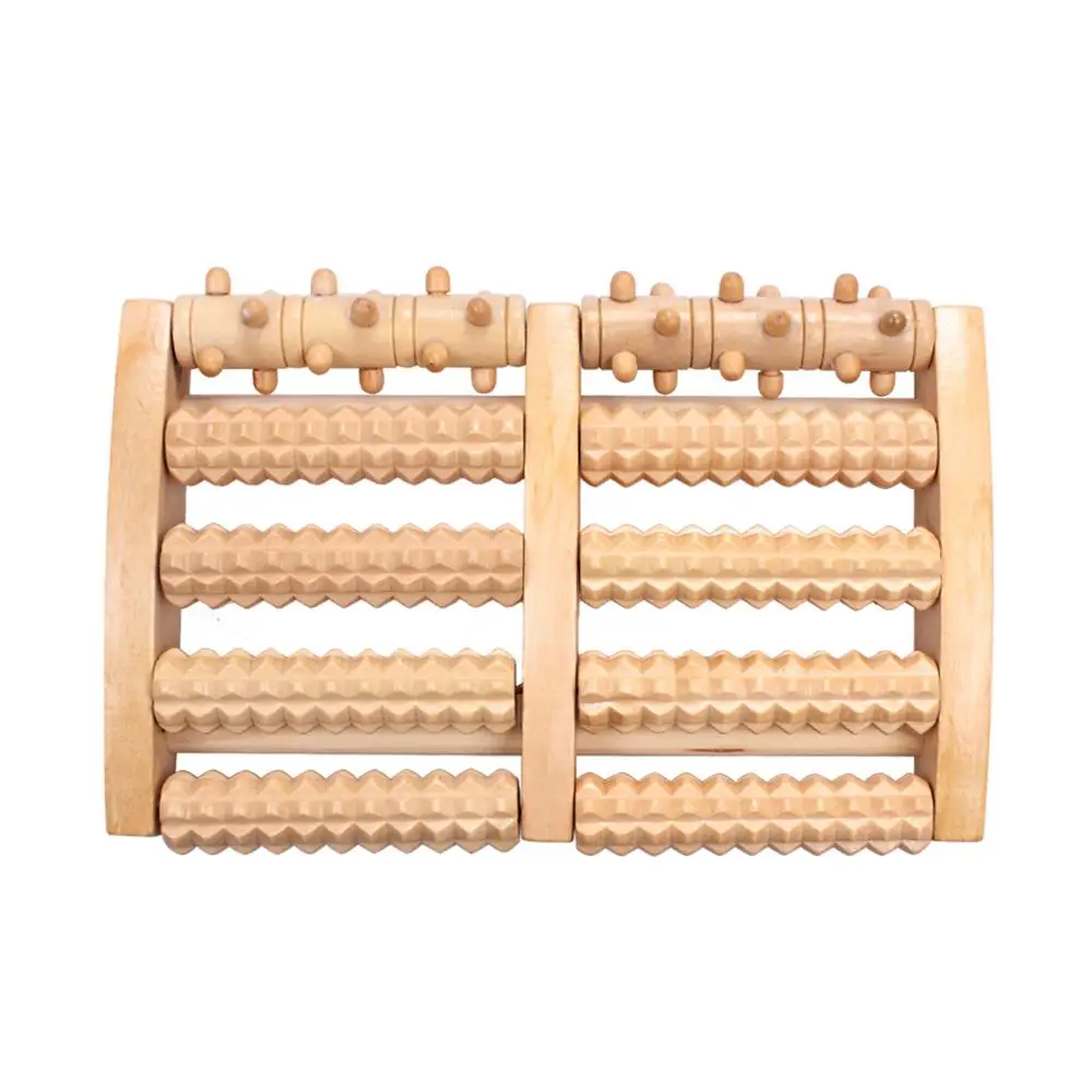 Wooden Dual Foot Massager Roller Pain Relief for Plantar Fasciitis Heal Spur Deep Tissue Acupressure Foot & Heel Massager  (3)