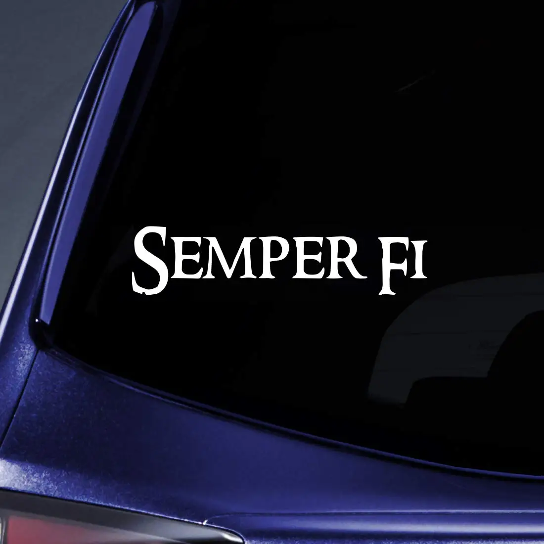 

Bargain Max Decals - Semper Fi Marines Sticker Decal Notebook Car Laptop 6" (White)