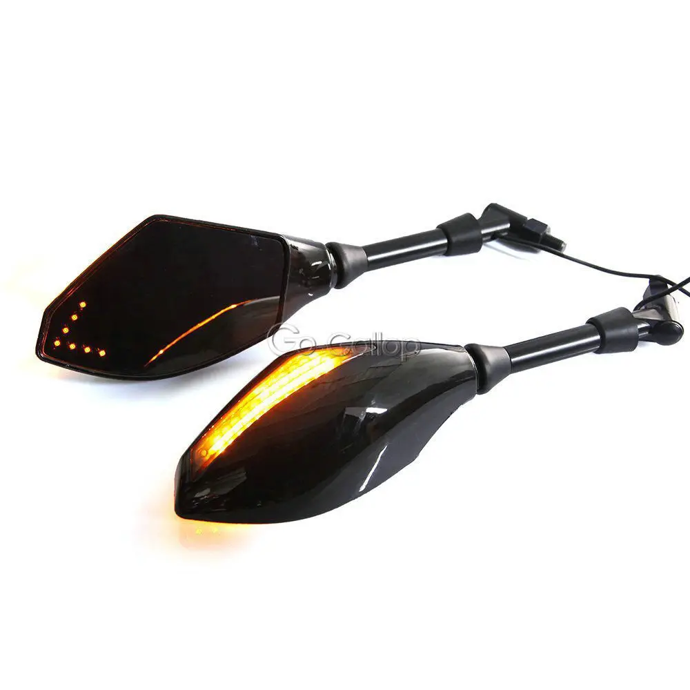 

Motorcycle LED Turn Signals Rearview Mirrors For Honda CB 400 C1000 CB1300 hornet CB250 Suzuki Bandit B-King Gladius Katana GS