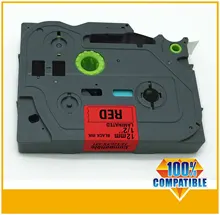 P touch compaitble label black on red 12mm tz431 tape
