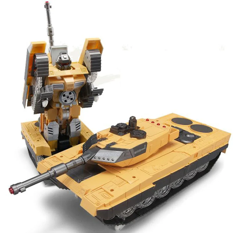 Remote Control Electric Battle Deformation Tank Robot Tank Children Toy Parent-Child Interaction Sound And Light Tank Toy