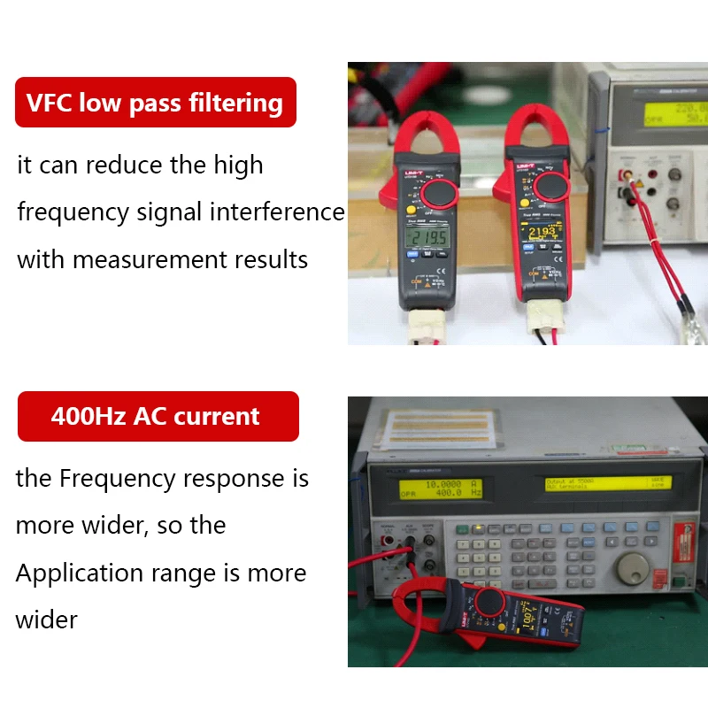 Цифровой OLED дисплей истинного эффективного значения(RMS) клещи AC/DC CapacitanceOhm Freq температура VFC NCV фонарик UT216D