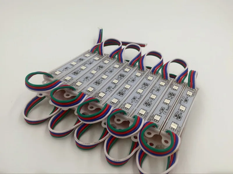 

20pcs LED 5050 3 LED Module 12V waterproof RGB Color changeable led modules lighting