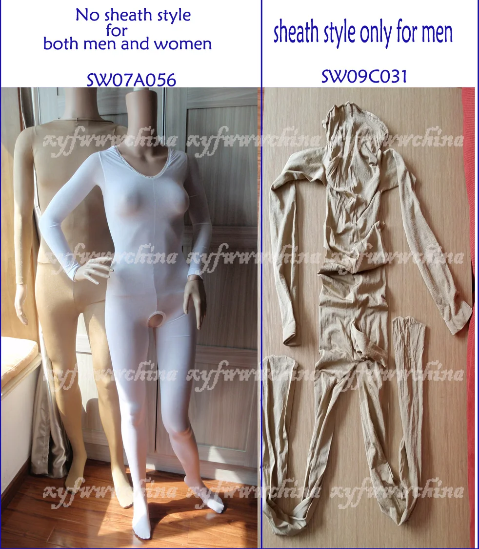 

SW09C031 O NECK 120D Satin soft touch bright high stretch men bodystockings