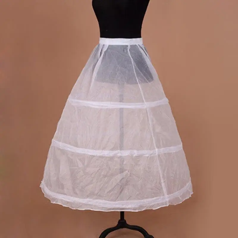 

Elastic Waist 3-Hoops Ball Wedding Dress Petticoat White Cheap bride petticoat 2020