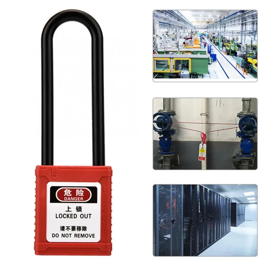 

Industrial safety u-lock power supply insulation lock face label prompt waterproof anti-slip corrosion resistant safety lock