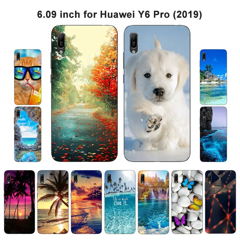 Задняя крышка для Huawei Y6 Pro 2019 роскошный мягкий силиконовый чехол-накладка