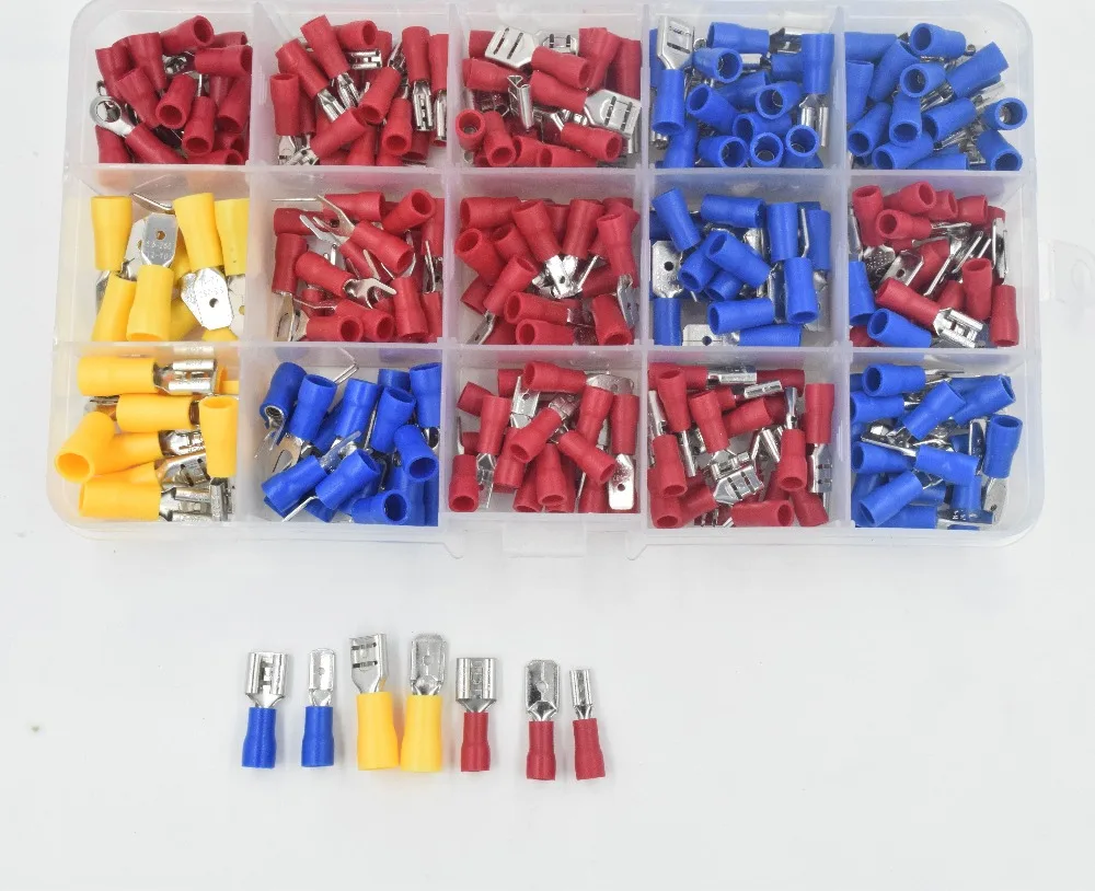 

280pcs/ Box Female Male Wire Terminal Assortment Insulated Electrical Connector Spade Wire Crimp Terminal Cable Terminals Kit