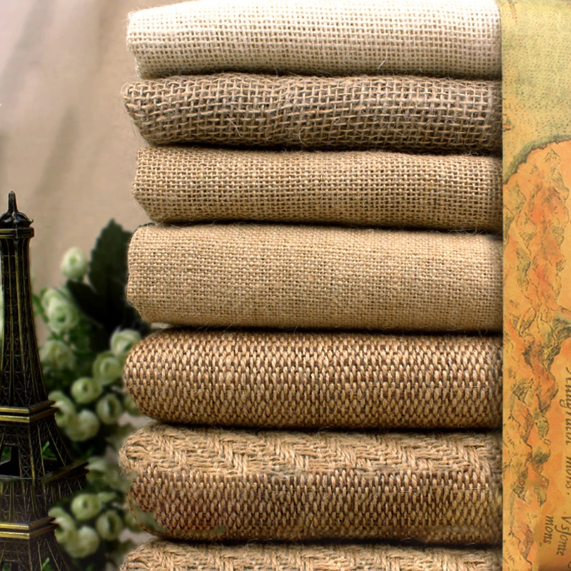 2017 New Sack Cloth Natural Linen Jute Fabric for DIY Handmade Cushion