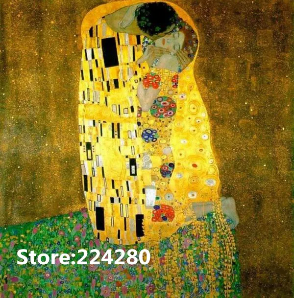 

Needlework,DMC Cross stitch,14CT Unprinted for Embroidery kits Famous painting kiss Lover Art Cross-Stitching,DIY Handmade decor