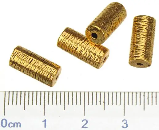 Золотые бусины diy подвески, браслеты, ожерелья винтажные серебряные деревянные дизайнерские полые цилиндрические бусины Металлические Ювелирные изделия 6*13 мм 30 шт