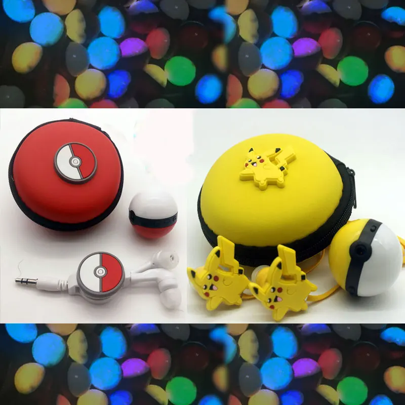 

2017 New Cartoon LED ball Mini Music MP3 Player Red yellow for Children Gifts Telescopic Line Earphone Bag