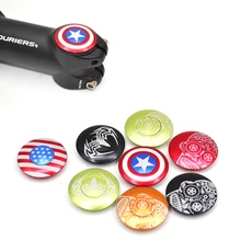 Headset Cover Top-Cap Bolt Fork-Head-Tube Usa-Flag Bicycle-Stem Spider-Logo Captain-America