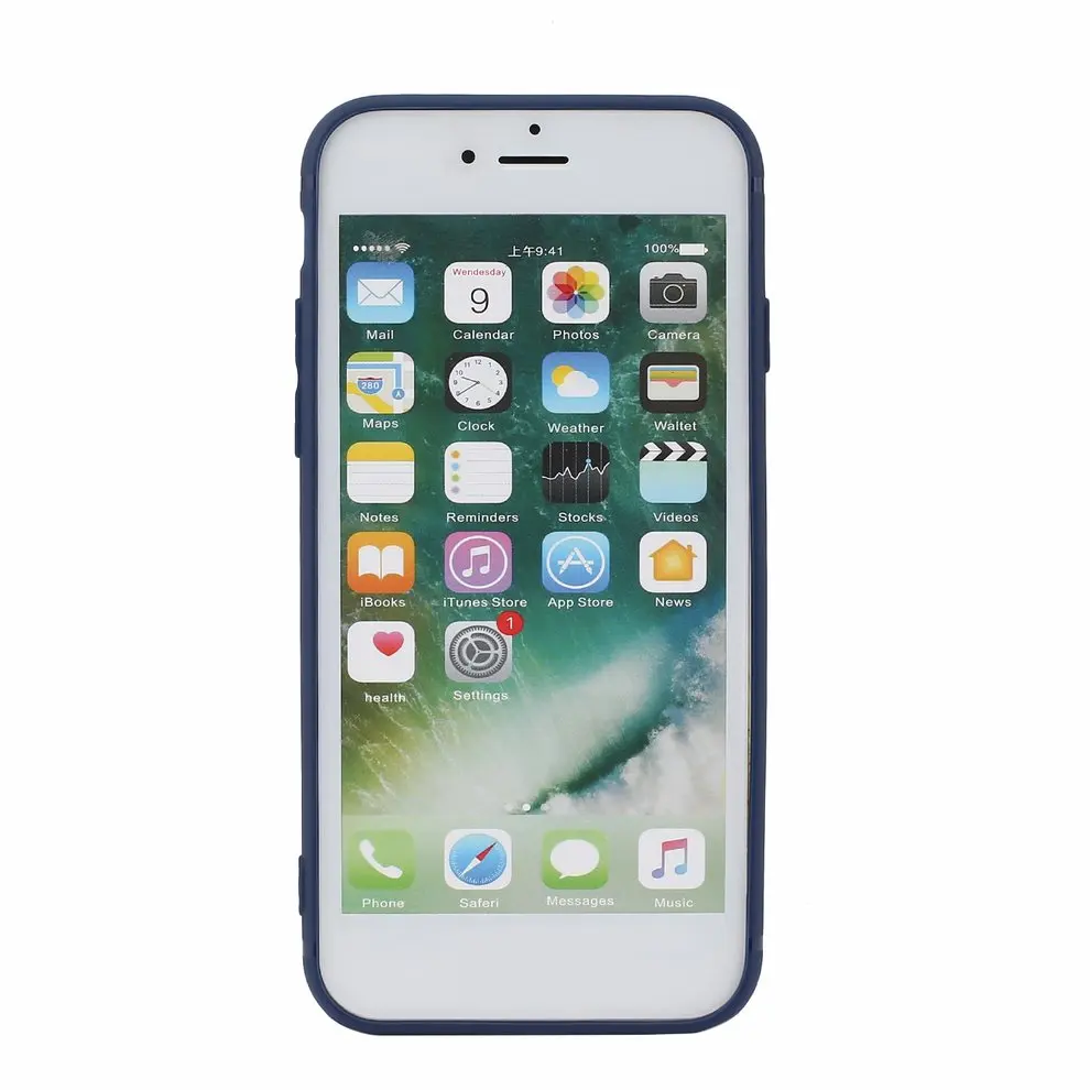 

Silicone Matte Back Cover Shockproof Blue Protective Phone Case Shell For iPhone 6/6S Plus