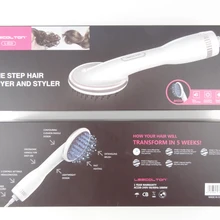 Один шаг волос фен и стайлер горячего воздуха весло Кисточки отрицательных ионов Керамика выпрямитель для волос гребень для всех волос