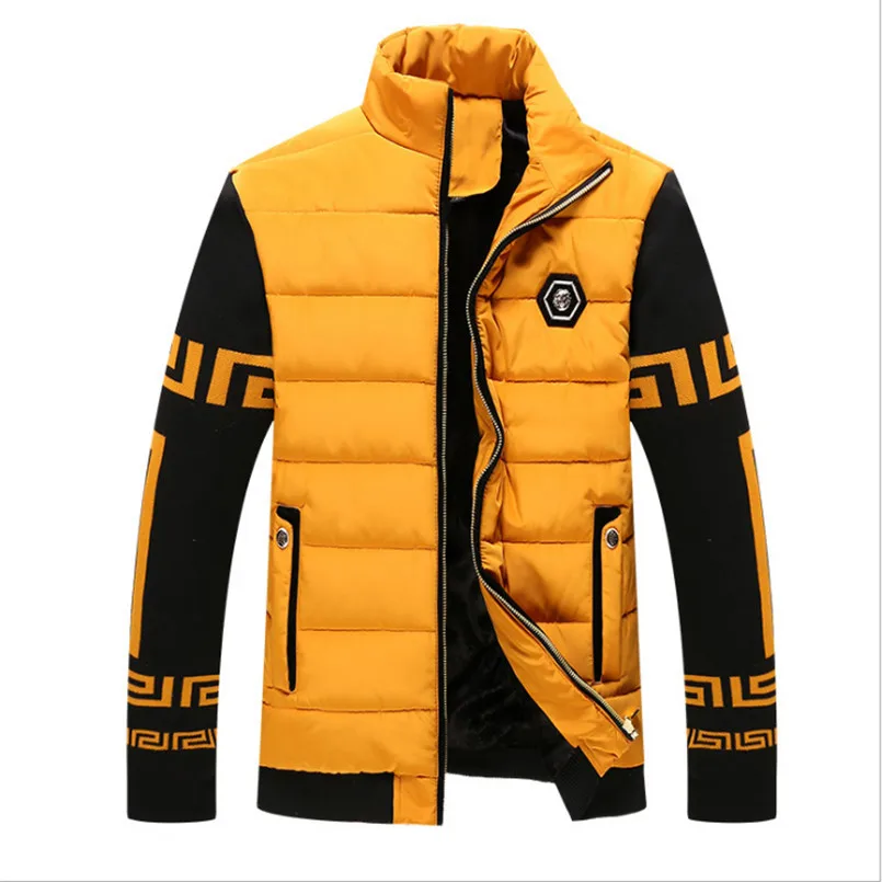 

2018 New Clothing Winter Jacket Men Warm Causal Parkas Cotton Banded Collar Winter Jacket Male Padded Overcoat Outerwear Brand