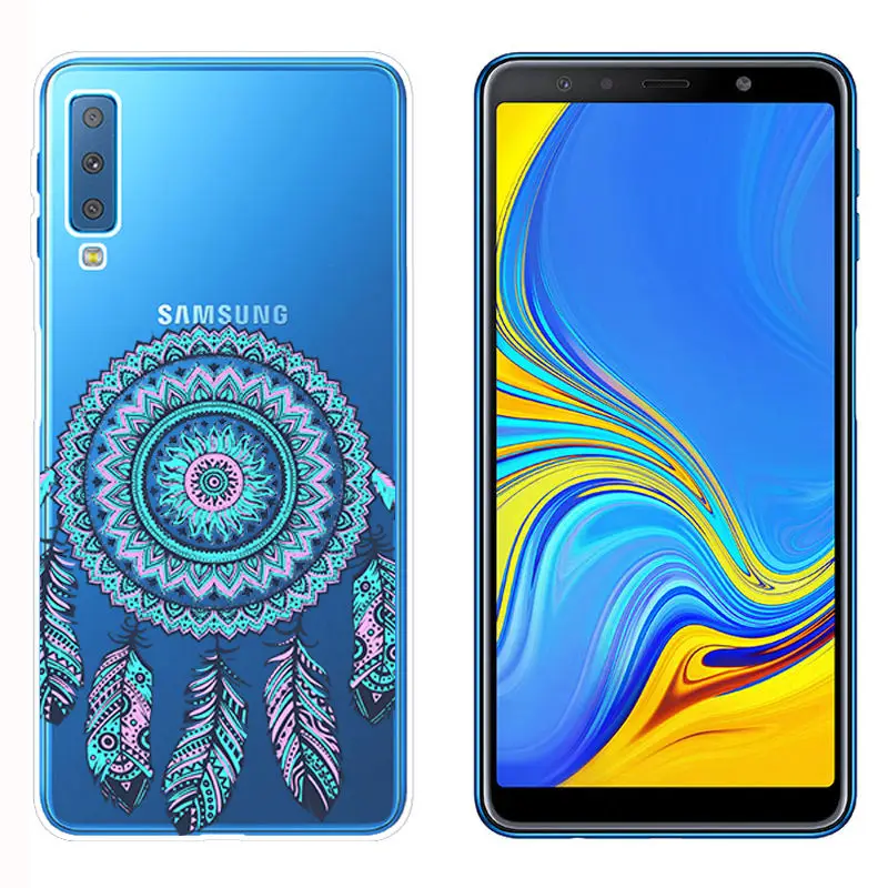 Soft TPU Fundas for Samsung A750 Smart Back Phone Cover for A6 A8 Plus 2018 Galaxy A9 2018 Clear Silicone Case for A520 A7 2018 (44)